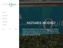 Tablet Screenshot of notariskantoorquitz.nl